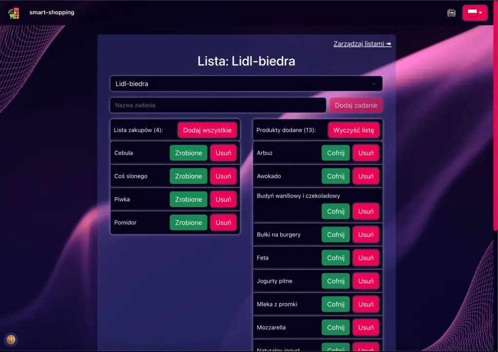smart lista