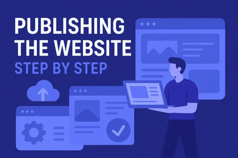 How is the publication of a website step by step?